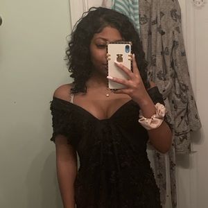 Black Ruffle Dress NWT